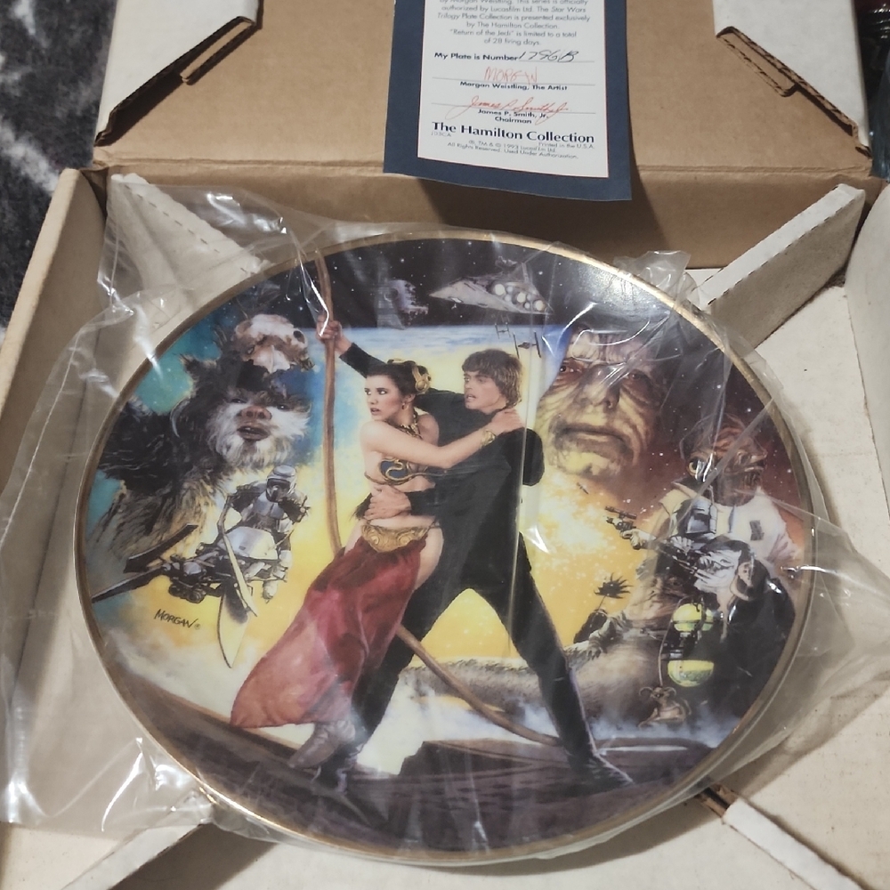 Star Wars Collectible Plate.Return Of The Jedi
